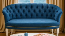 Canapea Milano culoare albastru 2 locuri