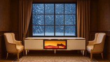 Comoda cu semineu Calvin 160x50x40 cm