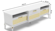 Comoda televizor Luisa, 160 cm