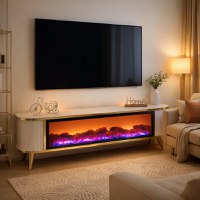 Comoda tv cu semineu Royal, cu led, 160 cm - 1