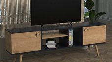 Comoda tv ewo Homs 160 cm stejar gri
