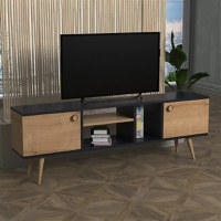 Comoda tv ewo Homs 160 cm stejar gri - 1