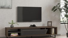 Comoda TV Maira 160 cm in Nuc si Antracit pentru Living