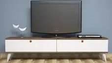 Comoda TV, Paris Homs, nuc/alb, 35 x 160 x 25 cm, PAL