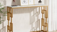 Consola Asia din metal auriu,108x80x30 cm