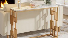 Consola Asia din metal auriu,108x80x30 cm