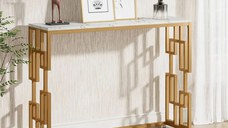 Consola Asia din metal auriu,108x80x30 cm