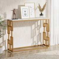 Consola Asia din metal auriu,108x80x30 cm - 1