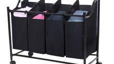 Coș de rufe cu 4 compartimente
