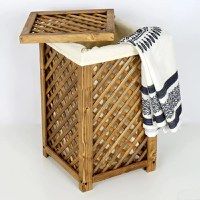 Cos pentru rufe din lemn, Verla, nuc, 57 cm - 1