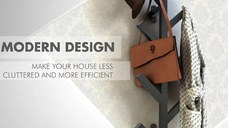 Cuier pom din metal cu 8 agatatori, Sega, 100 cm