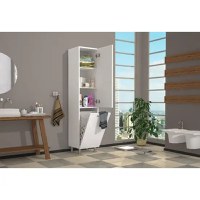 Dulap baie cu cos de rufe, Mondo Homs, alb, 160 x 35 x 34 - 1