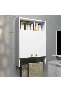 Dulap cu portprosop pentru baie, Ada Homs, alb, 87 x 60 x 15 cm, PAL - 1