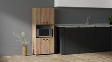 Dulap din pal, Beny Homs, nuc, 140 x 60 x 31.4 cm