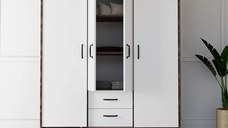 Dulap Homs 4 usi, 2 sertare alb, SD084-017749