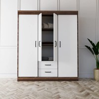 Dulap Homs 4 usi, 2 sertare alb, SD084-017749 - 1