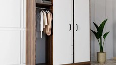 Dulap Homs 4 usi, 2 sertare alb, SD084-017749