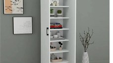 Dulap multifunctional cu 8 rafturi  culoare alb185x49x32 cm