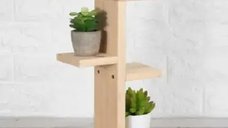 Etajera flori din lemn, Homs seria wood, Natur, 30 x 20 x 9.5 cm,700136