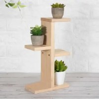 Etajera flori din lemn, Homs seria wood, Natur, 30 x 20 x 9.5 cm,700136 - 1