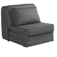 Fotoliu extensibil cu lada de depozitare Nest, gri, material textil, 82X191 cm - 1