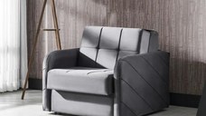 Fotoliu extensibil Mira, gri-bej, Homs