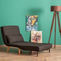 Fotoliu Extensibil,reglabil, Folde, 180 x 80 cm,gri - 1