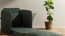 Fotoliu Extensibil Saga, verde, 200 cm x 60 cm