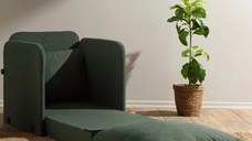 Fotoliu Extensibil Saga, verde, 200 cm x 60 cm