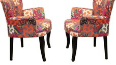 Fotoliu Relax portocaliu, picioare negru, Homs