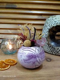 Ghiveci decorativ cu flori artificiale, homs seria A620,17x5.5x9 cm,30337 - 1