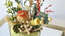 Ghiveci decorativ cu flori artificiale, homs seria A620,17x5.5x9 cm,30345