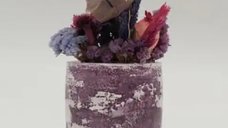 Ghiveci decorativ cu flori artificiale, homs seria A620,17x5.5x9 cm,30361