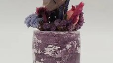 Ghiveci decorativ cu flori artificiale, homs seria A620,17x5.5x9 cm,30361