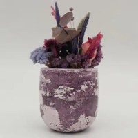 Ghiveci decorativ cu flori artificiale, homs seria A620,17x5.5x9 cm,30361 - 1