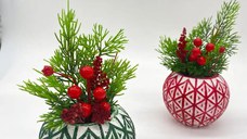 Ghiveci decorativ cu flori artificiale, homs seria A620,17x5.5x9 cm,30374