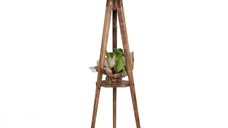 Lampadar cu masuta metal-,nuc-rosu, Homs, 153 cm,40010