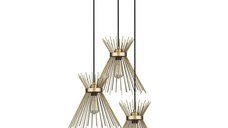Lustra pendul cu 3 globuri negru-airiu homs ro180-11182