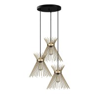 Lustra pendul cu 3 globuri negru-airiu homs ro180-11182 - 1