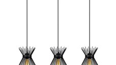 Lustra pendul cu 3 globuri negru alb homs ro180-11183