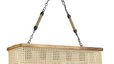 Lustra stil industrial lemn-metal,seria lx, homs,40055