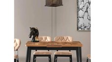 Lustra stil industrial lemn-metal,seria lx, homs,40057