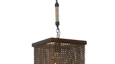 Lustra stil industrial lemn-metal,seria lx, homs,40057