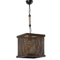 Lustra stil industrial lemn-metal,seria lx, homs,40057 - 1