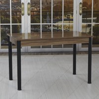 Masa bucatarie Bella nuc si negru, 120 cm - 1