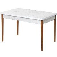 Masa bucatarie Brigitte, culoare bej si nuc, 120 cm - 1