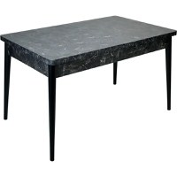 Masa bucatarie Brigitte, culoare negru, 120 cm - 1