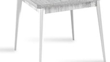 Masa bucatarie Brigitte, patrat, culoare alb 80 cm