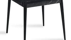 Masa bucatarie Brigitte, patrat, culoare negru, 80 cm
