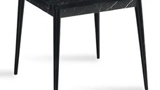 Masa bucatarie Brigitte, patrat, culoare negru, 80 cm